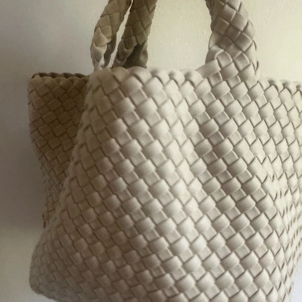Naghedi Cream Woven Tote Bag - Size Small - Picture 7 of 11